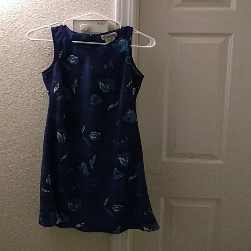Basic Editions Navy floral dress. Size 5/6